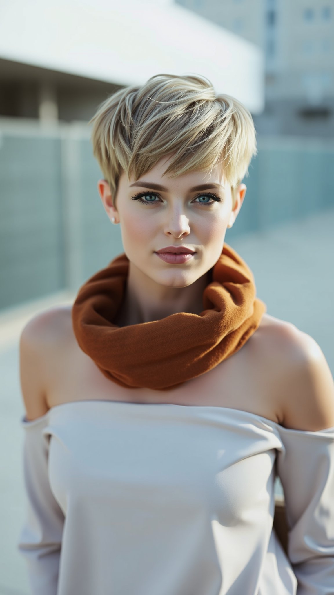 Textured Pixie with Side-Swept Bangs