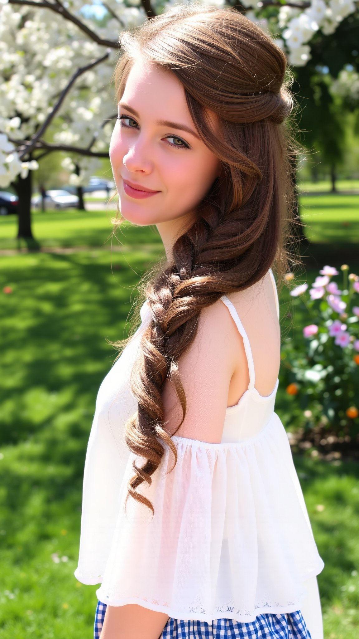 the half up half down style The Half-Up, Half-Down Style