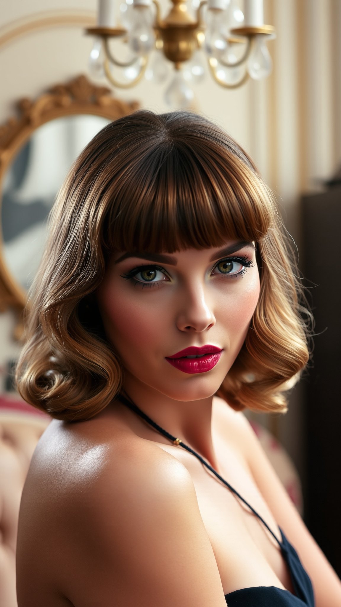 Vintage-Inspired Curtain Bangs