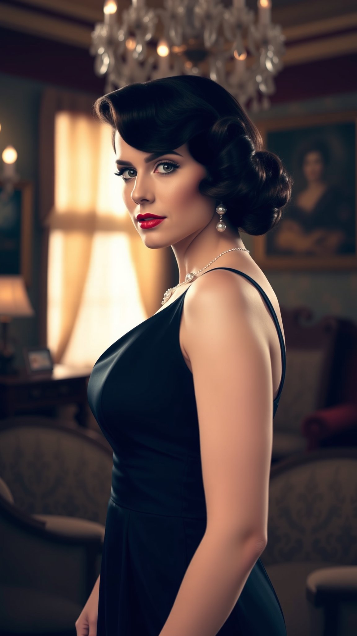 Vintage-Inspired Side Sweep