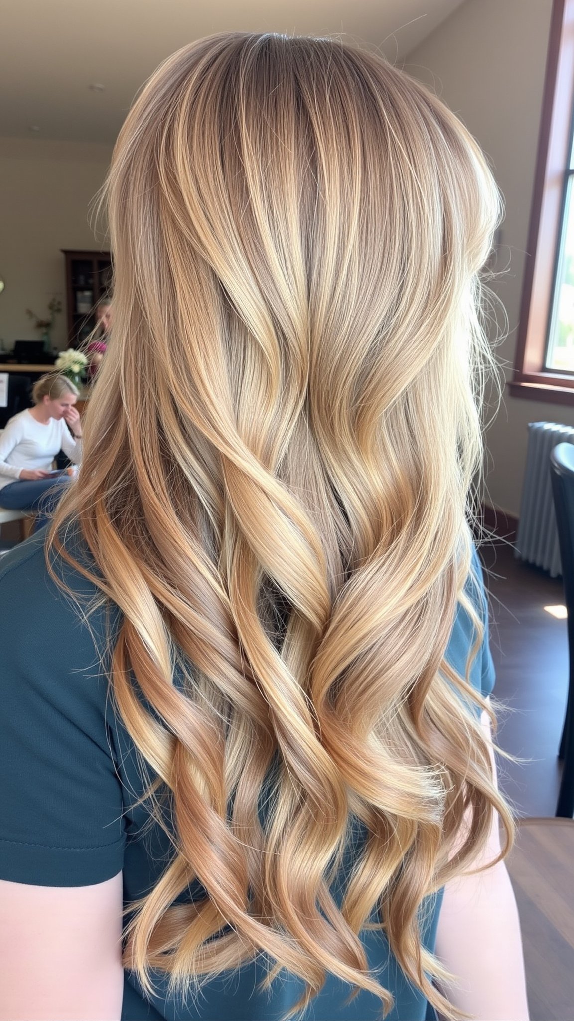 Wavy Curtain Bangs with Layers