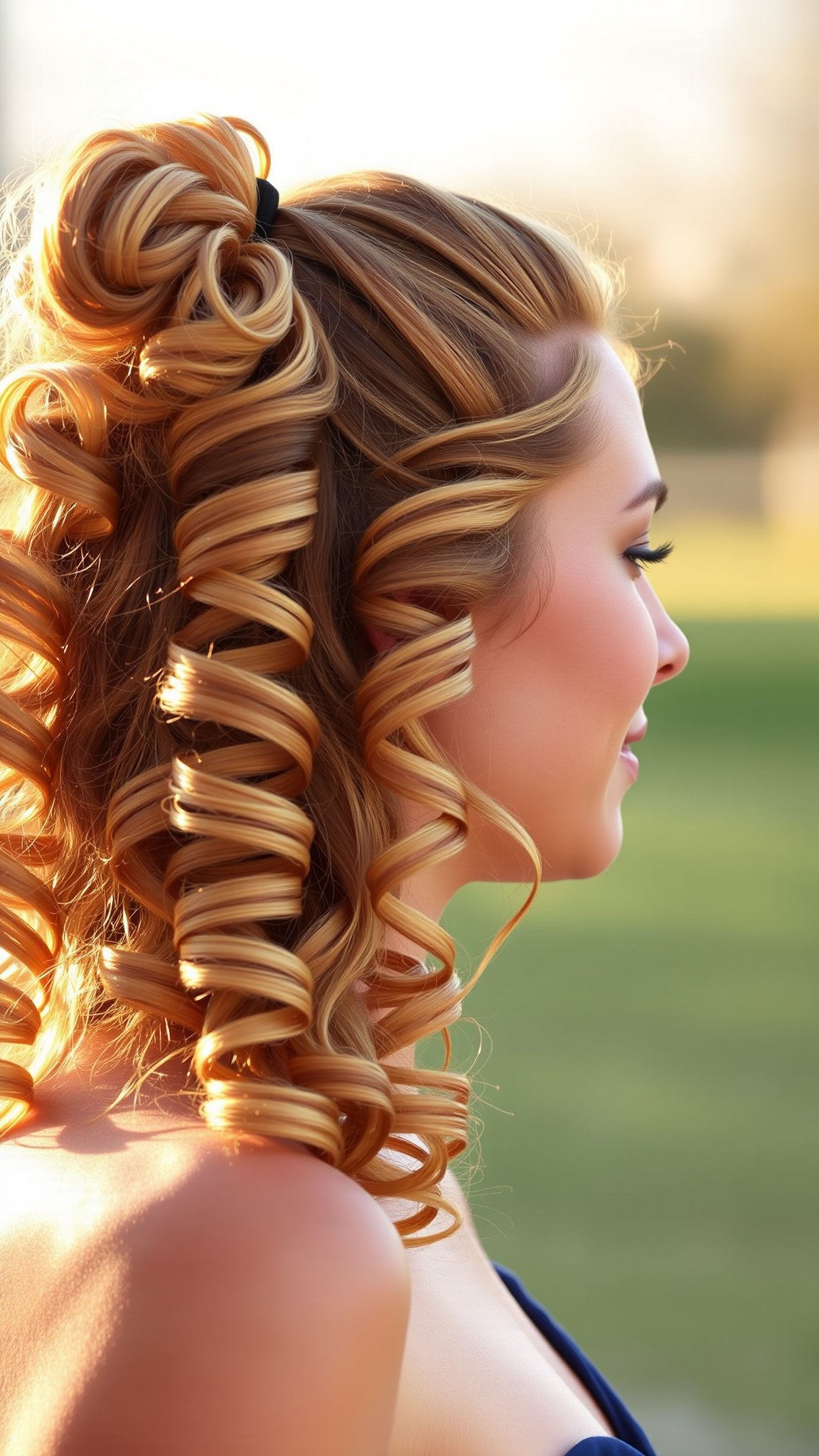 1. Bouncy Curly Ponytail