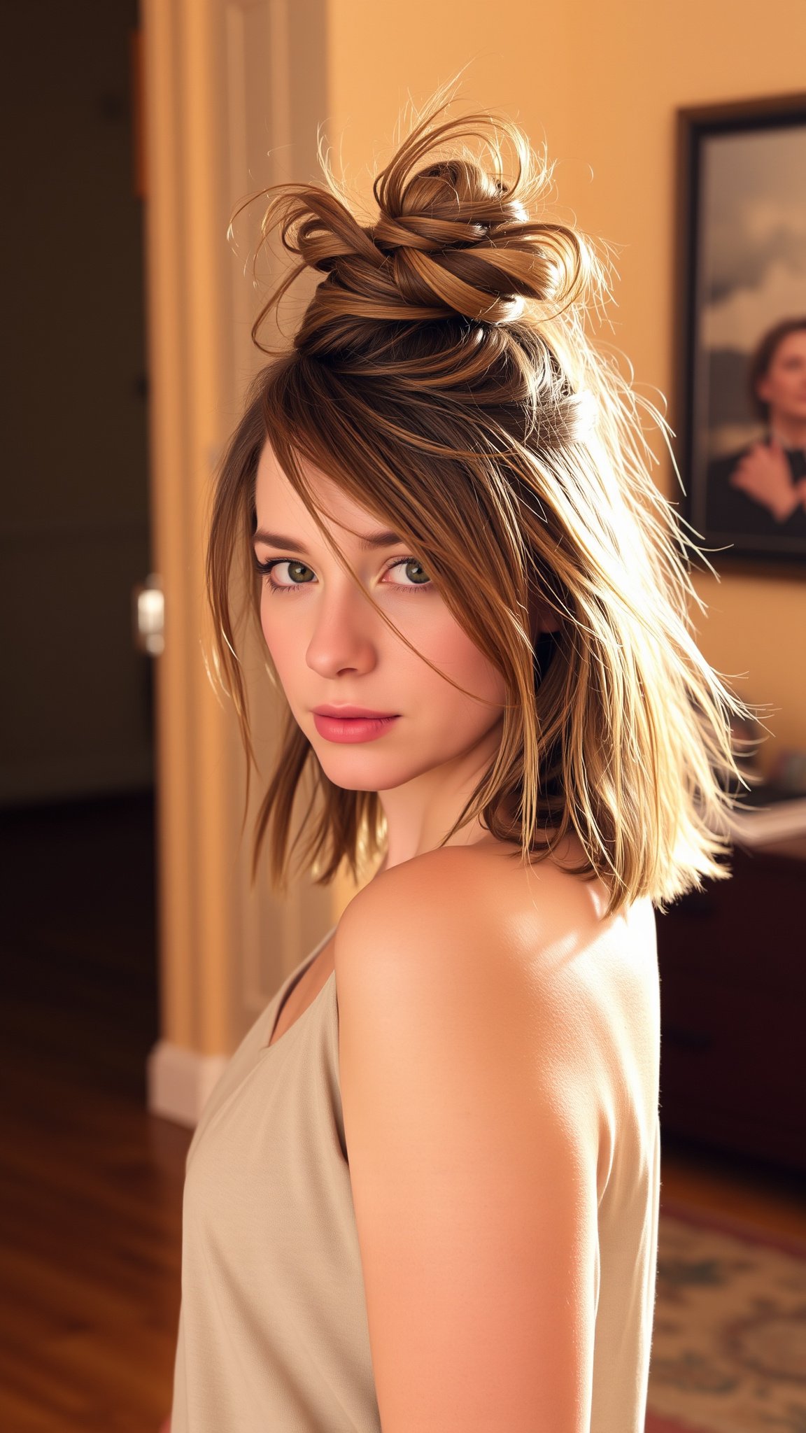 1 messy bun 1. Messy Bun