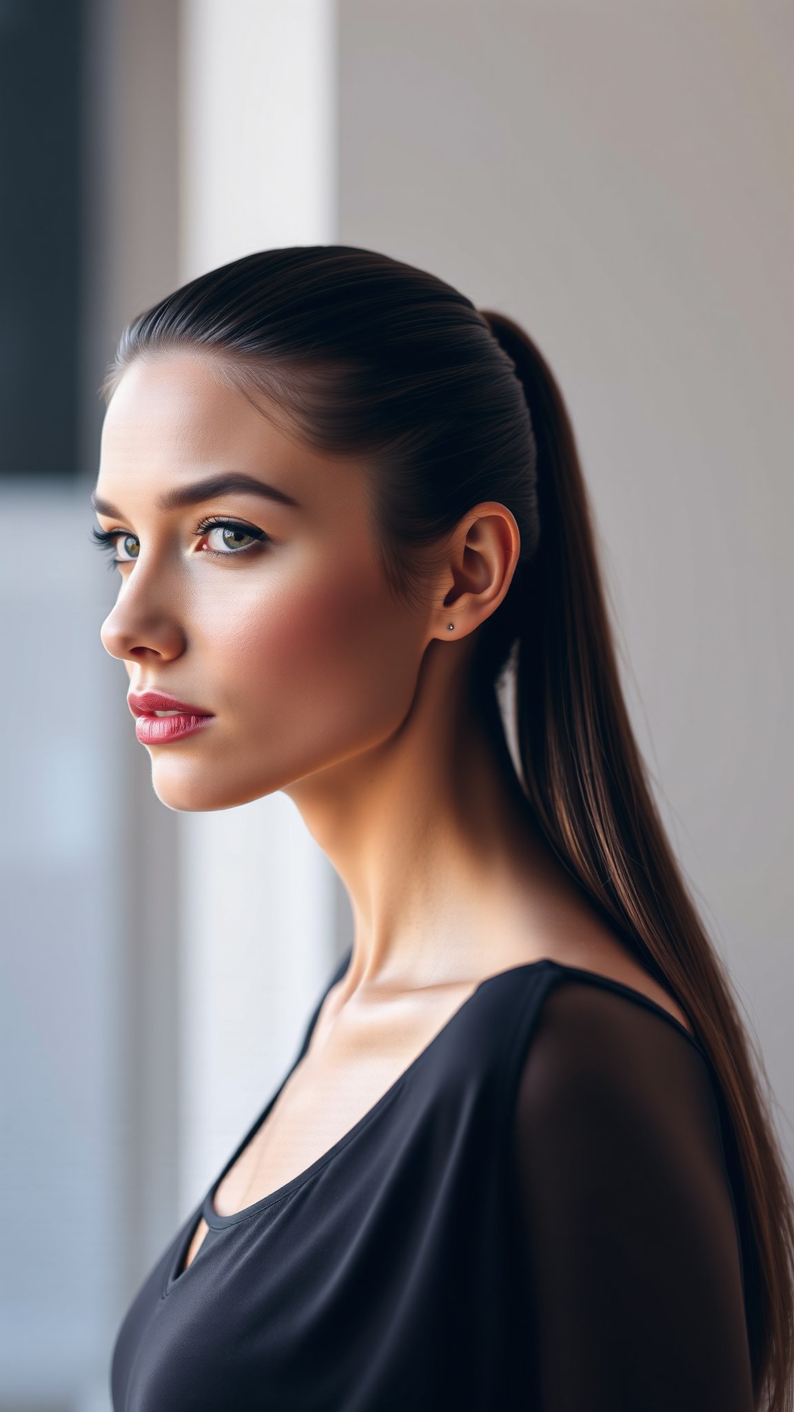 1. Sleek High Ponytail