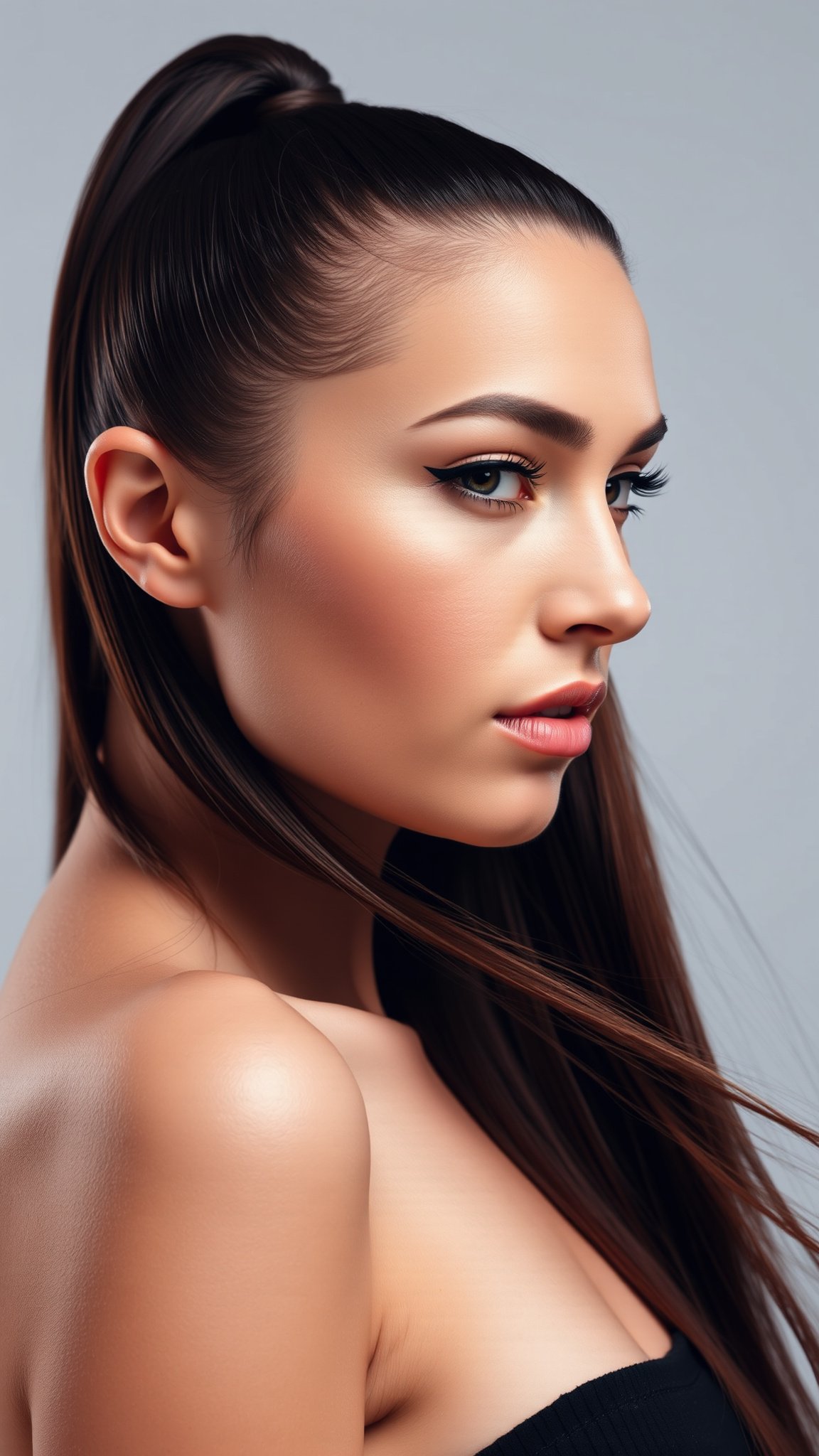 1. Sleek High Ponytail