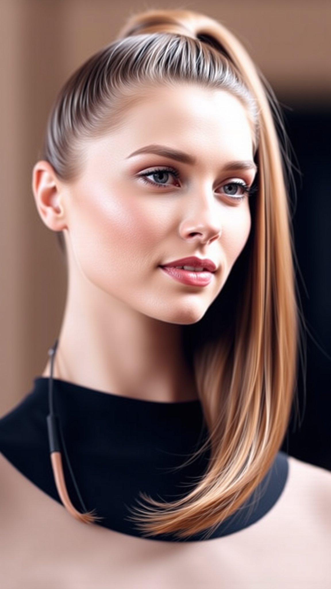 1. Sleek High Ponytail