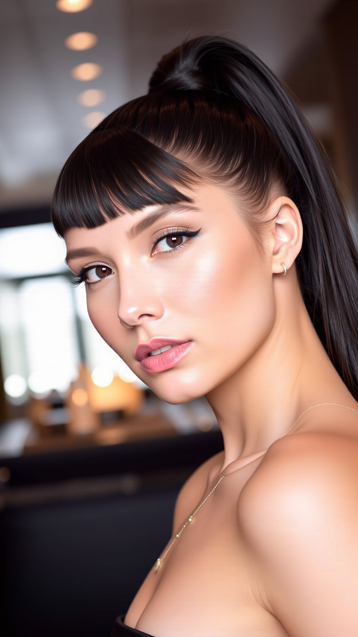 1. Sleek High Ponytail