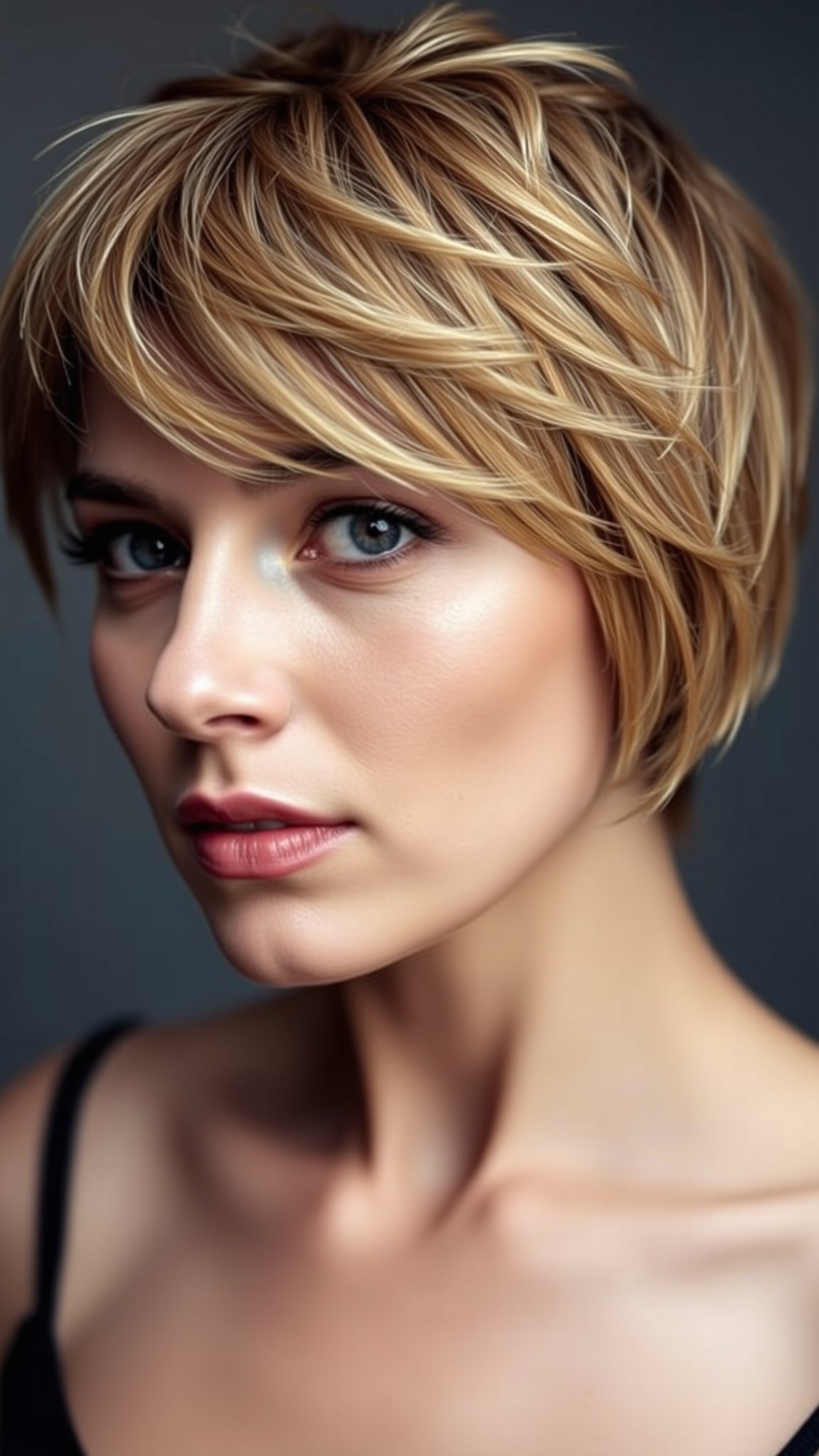 1. Textured Pixie Cut