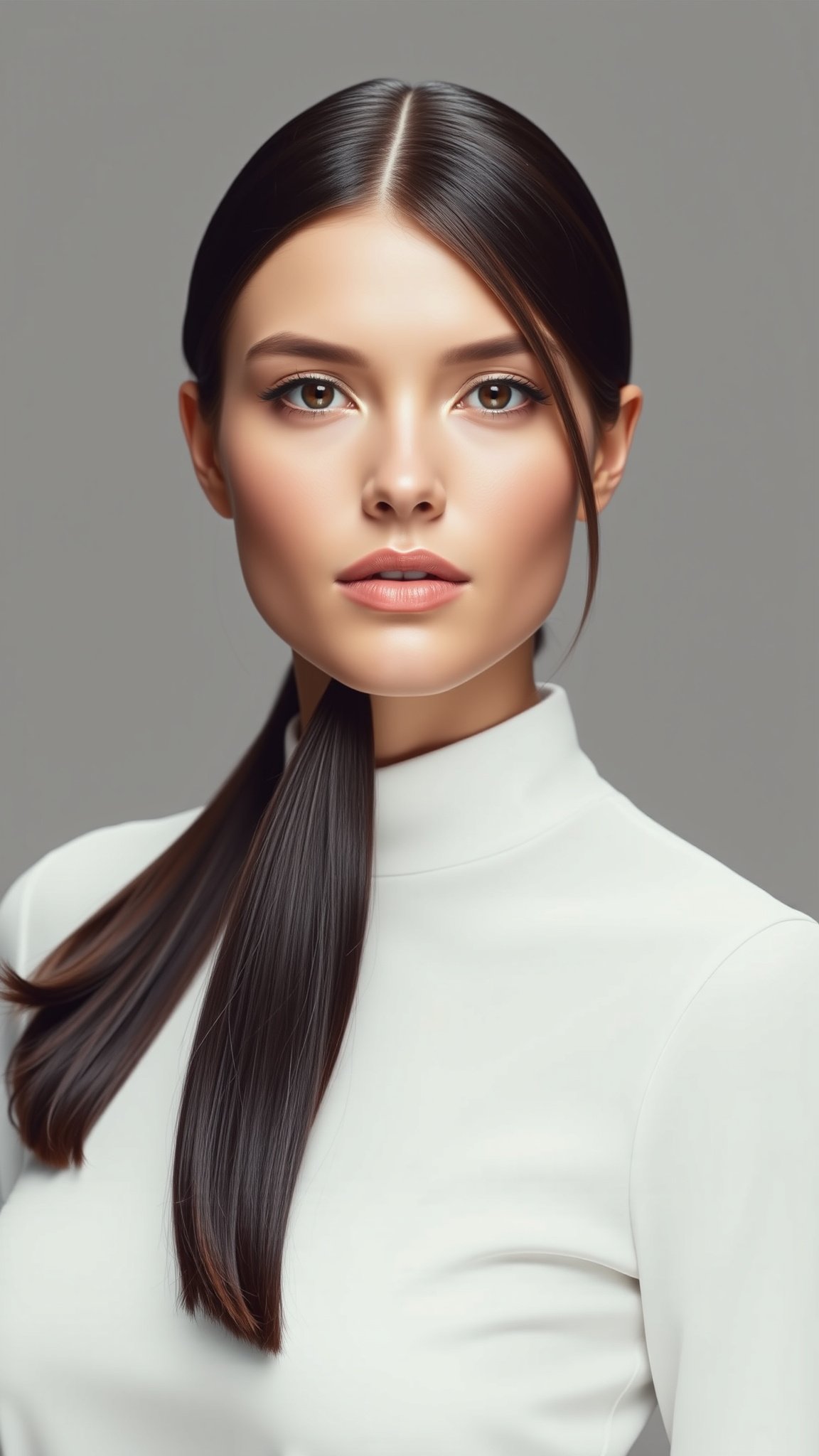 2 classic low ponytail 2. Classic Low Ponytail