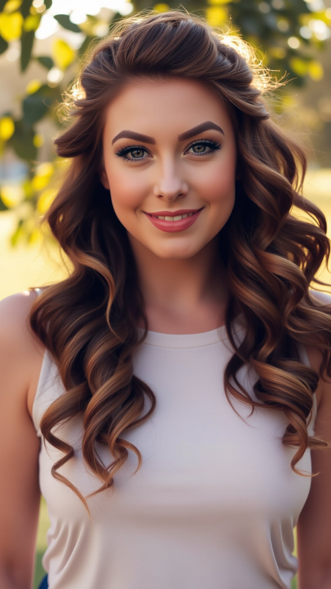 2 curly half up bun 2. Curly Half-Up Bun