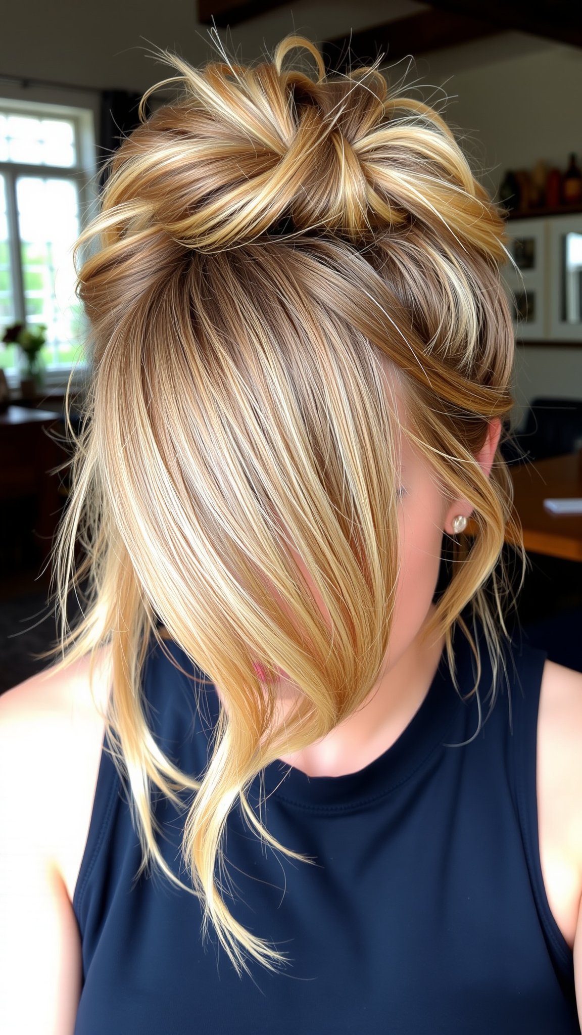 2. High Messy Bun