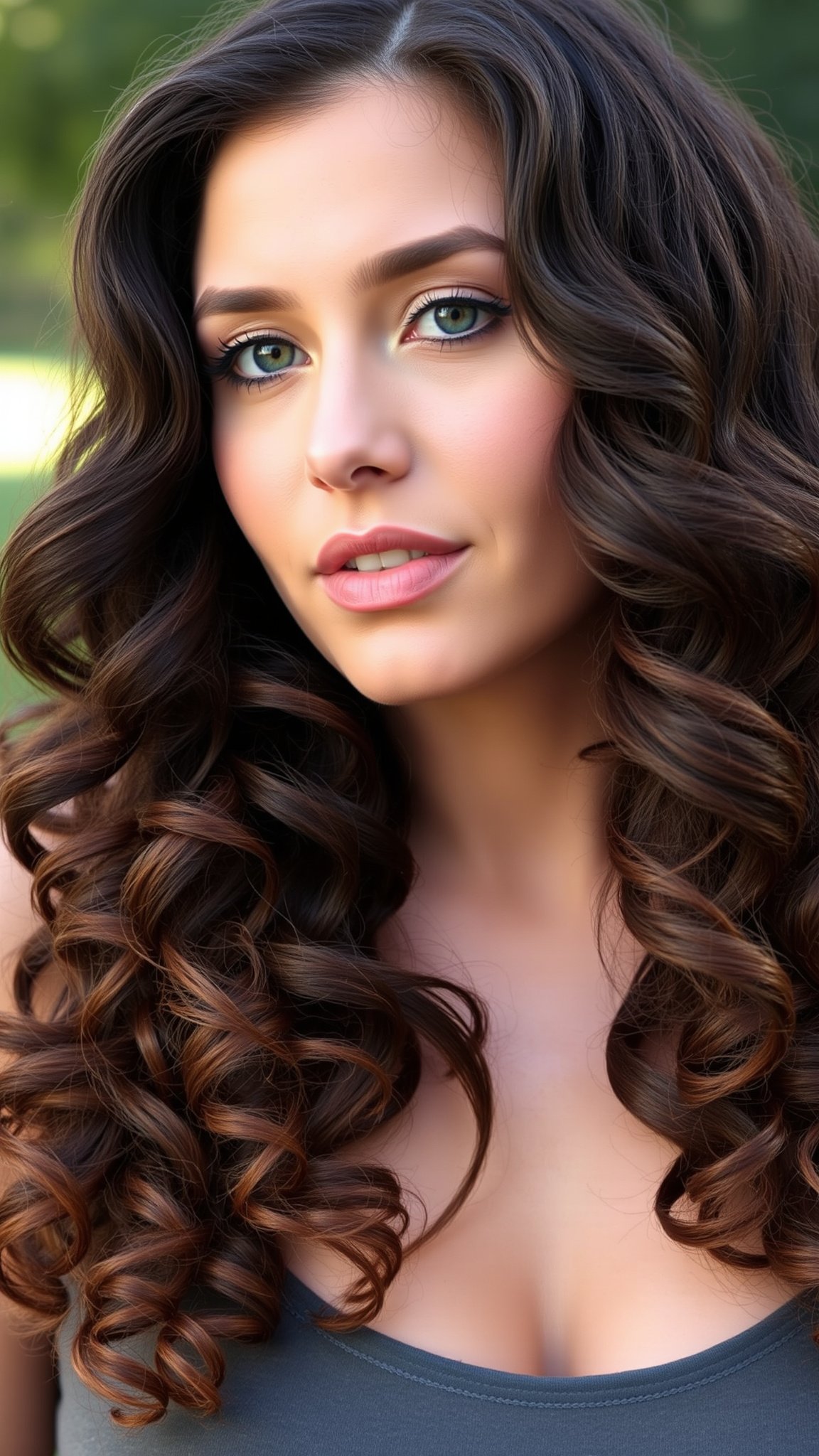 2. Long Curly Layers