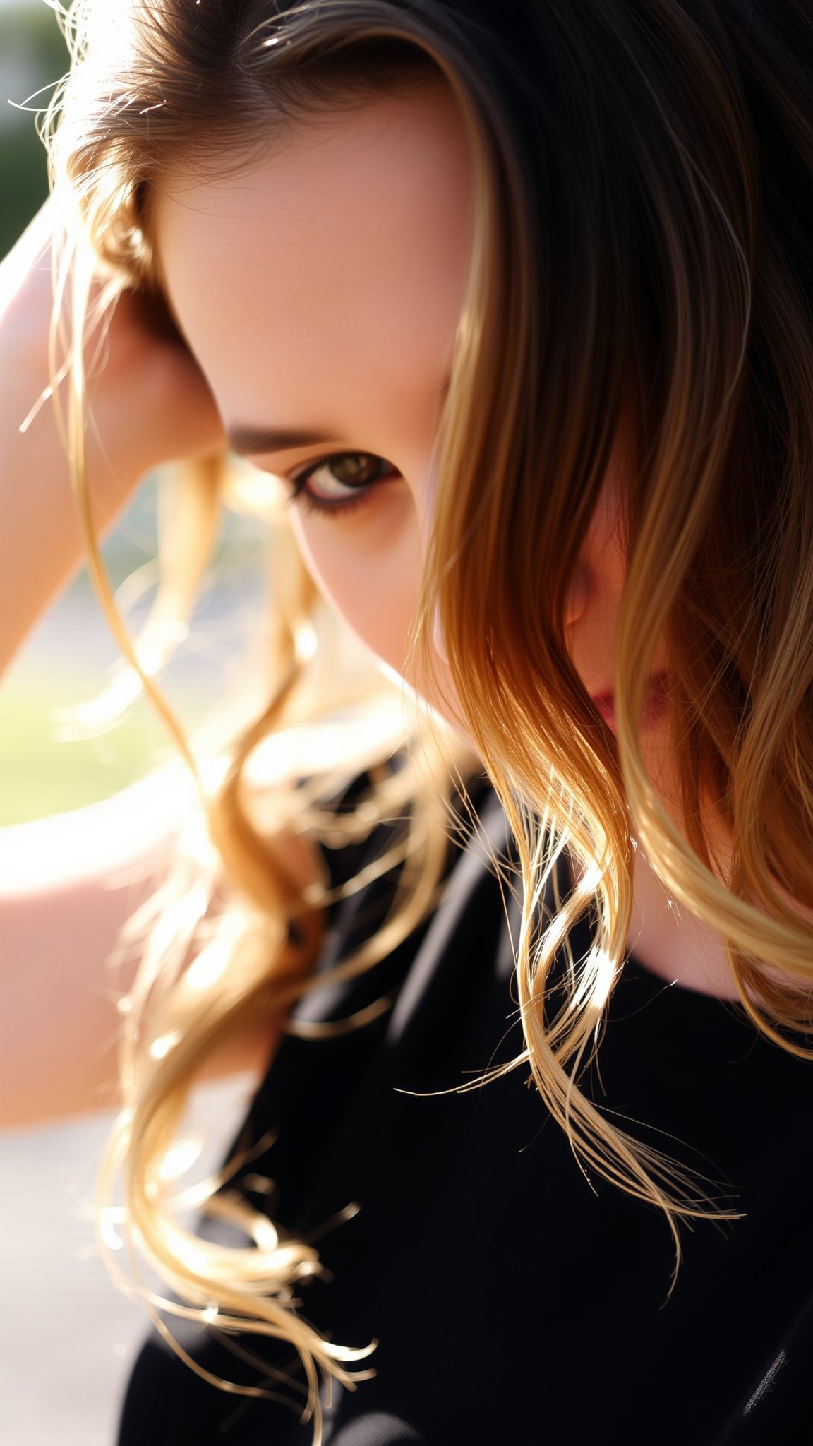 2. Loose Curly Half-Updo