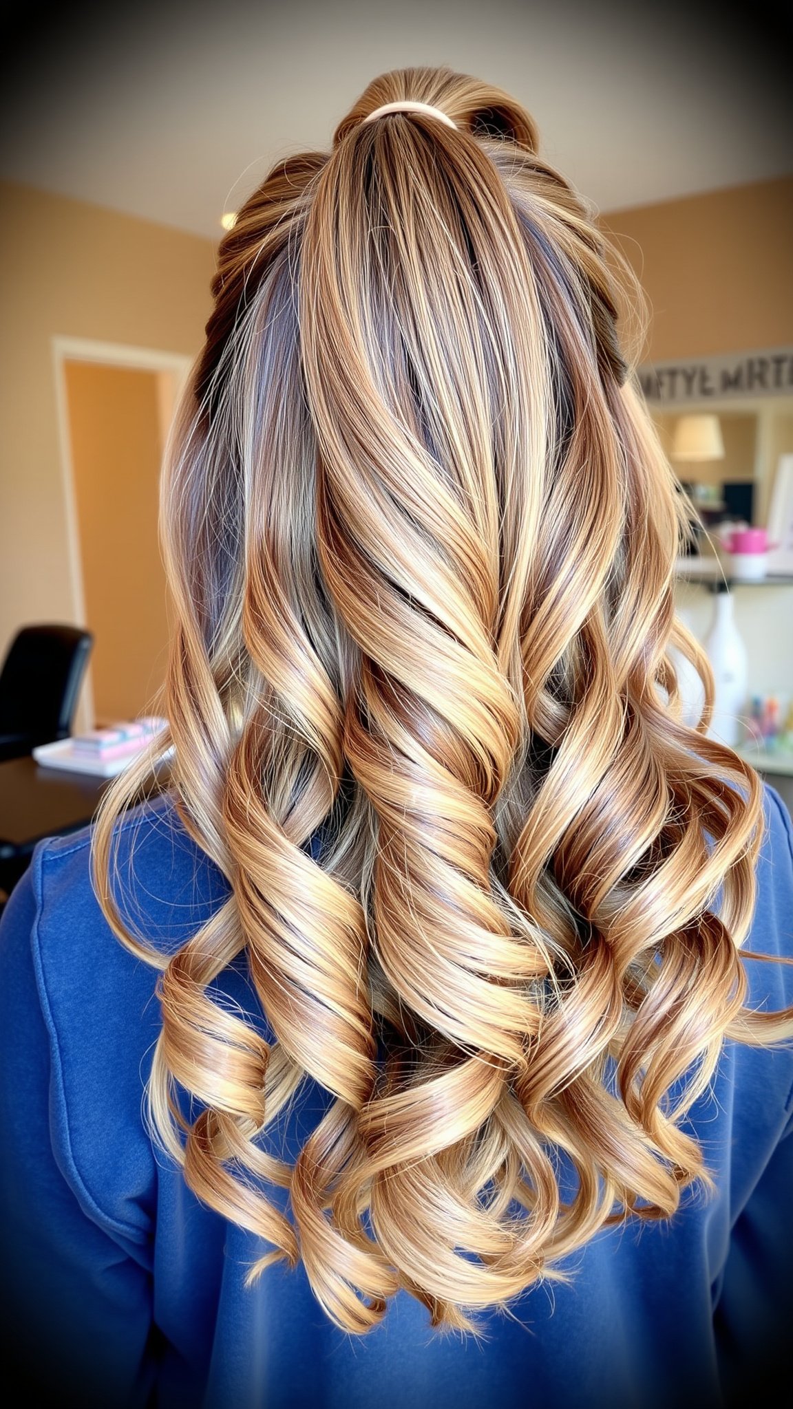 2. Loose Curly Ponytail