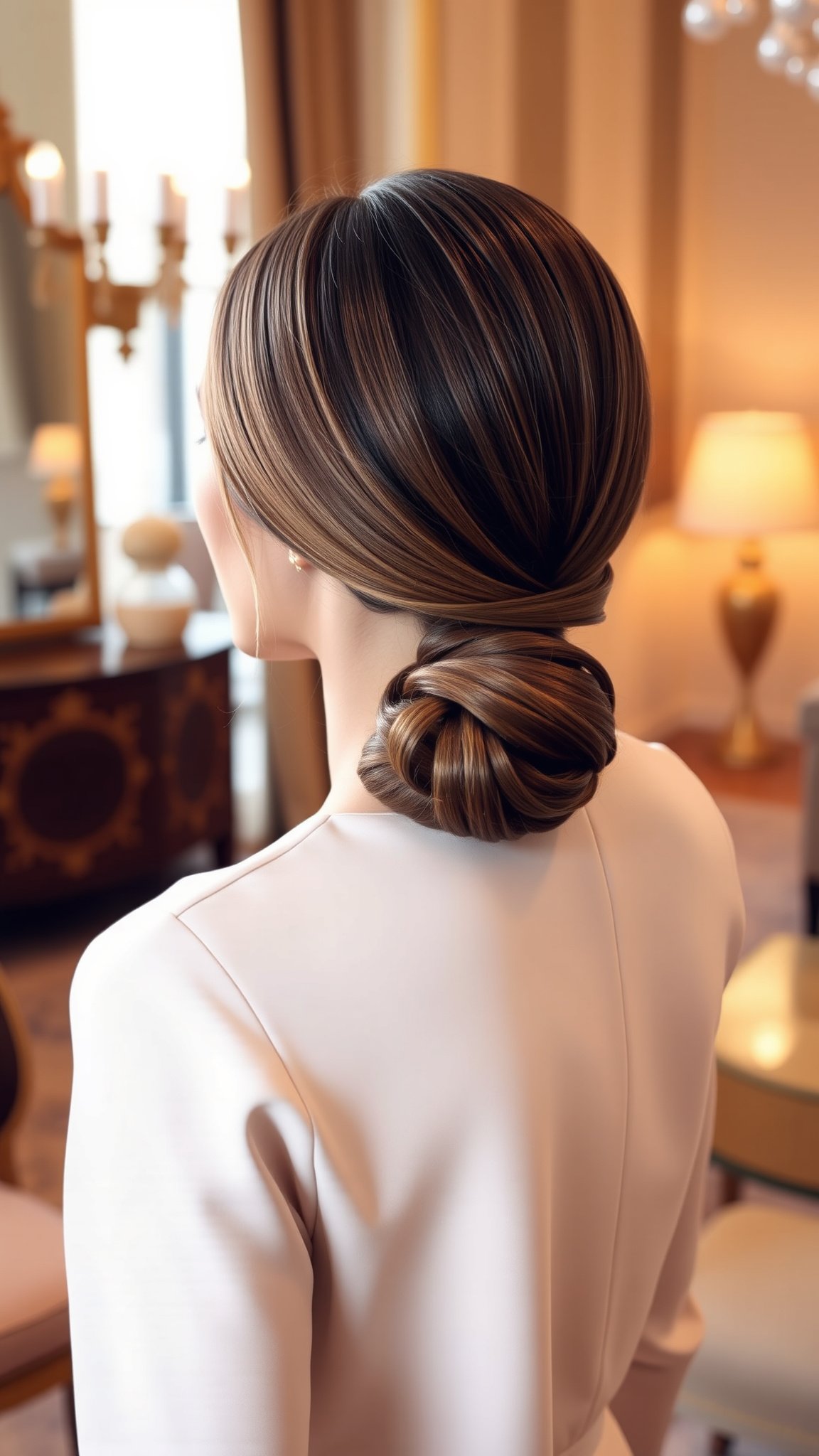 2. Sleek Low Bun