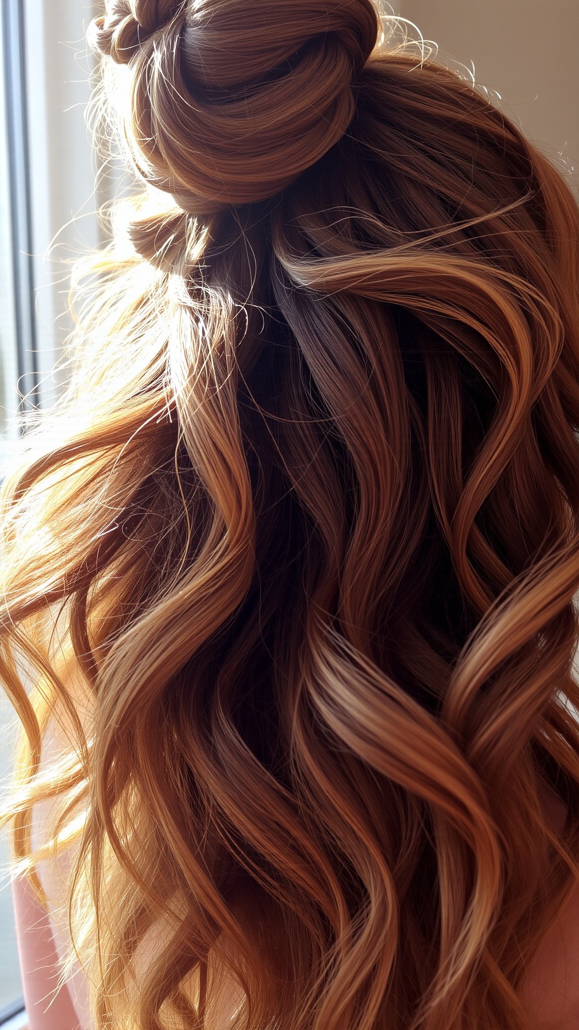 2. Textured Half-Up Bun