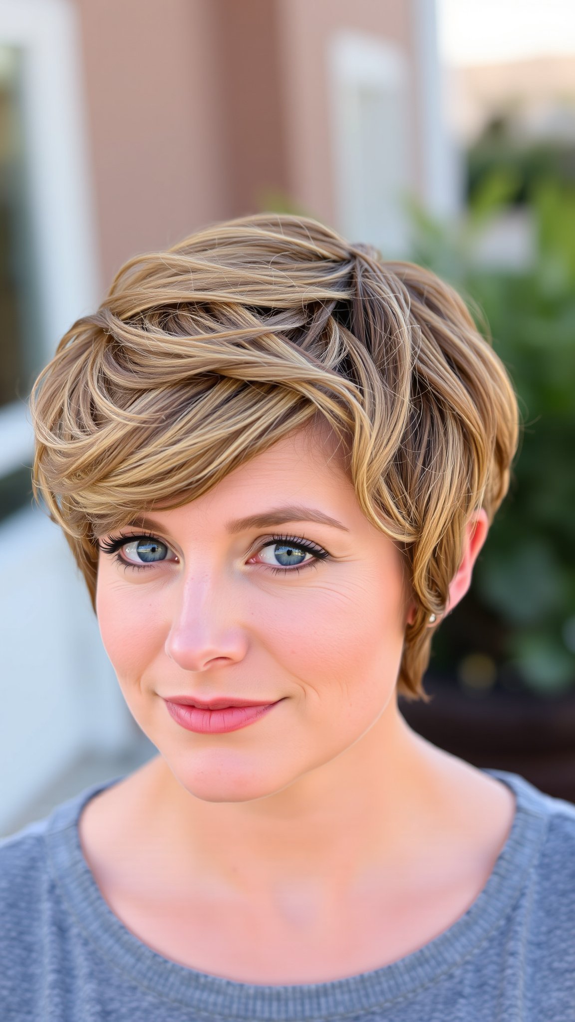 2. Textured Pixie Cut