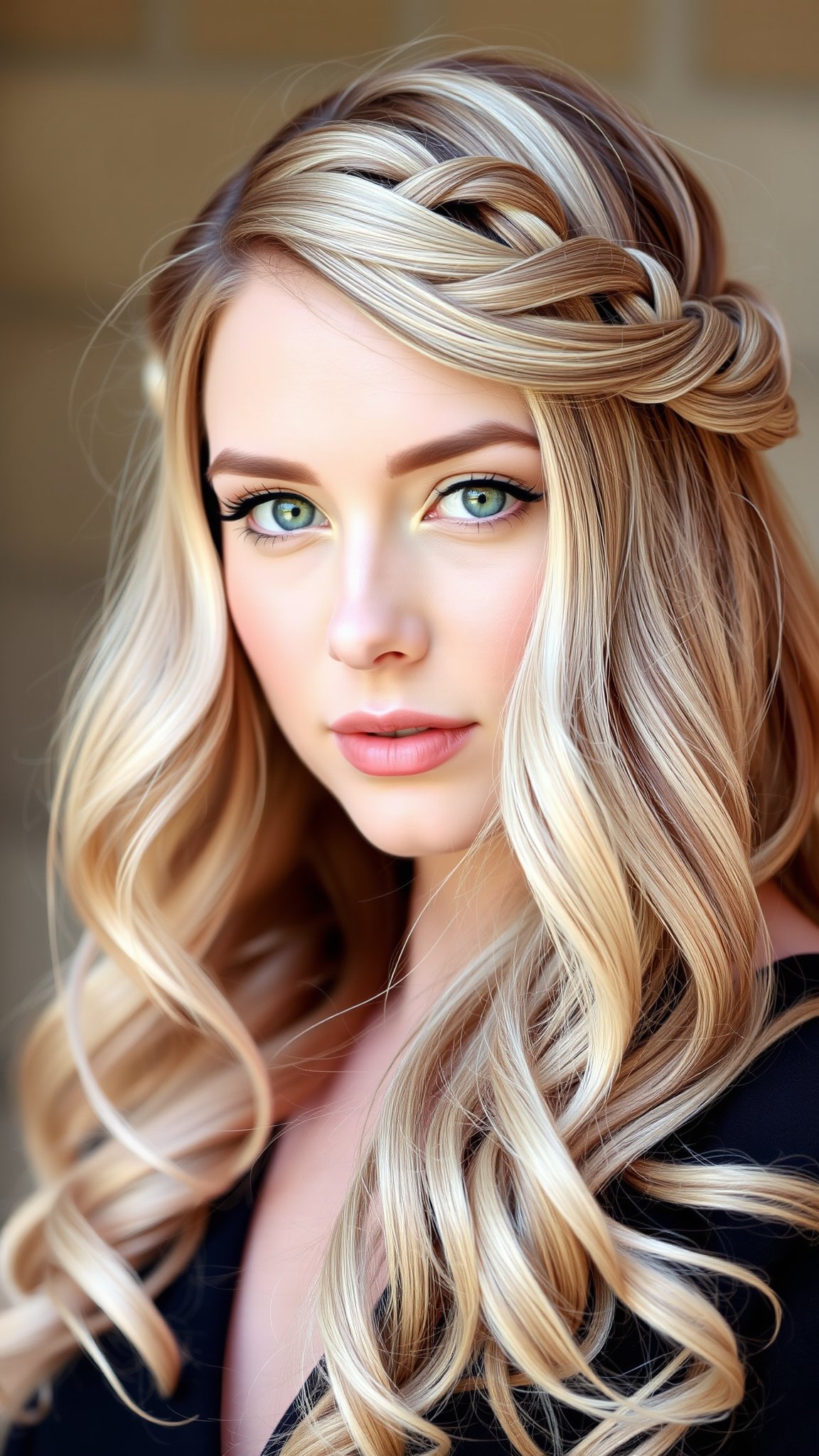 3. Braided Half-Up Style