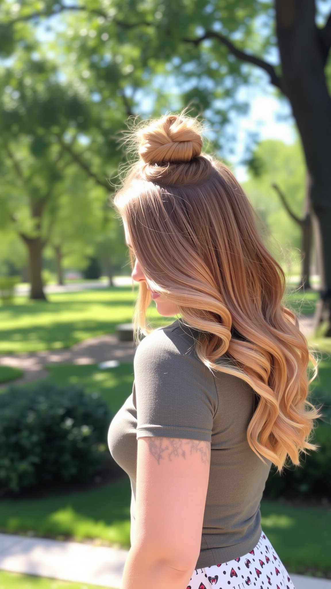 3. Curly Half-Up, Half-Down