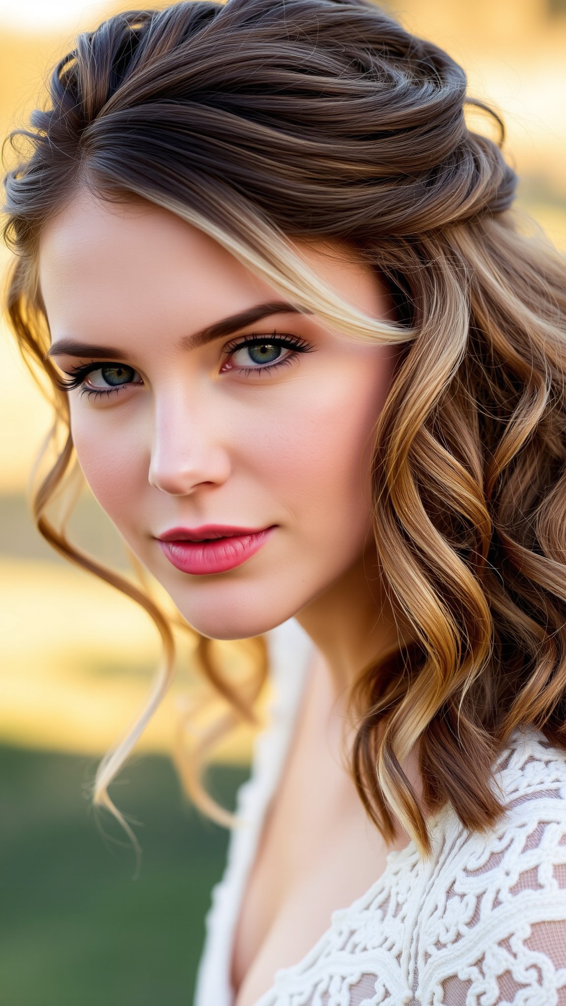 3. Curly Half-Up, Half-Down