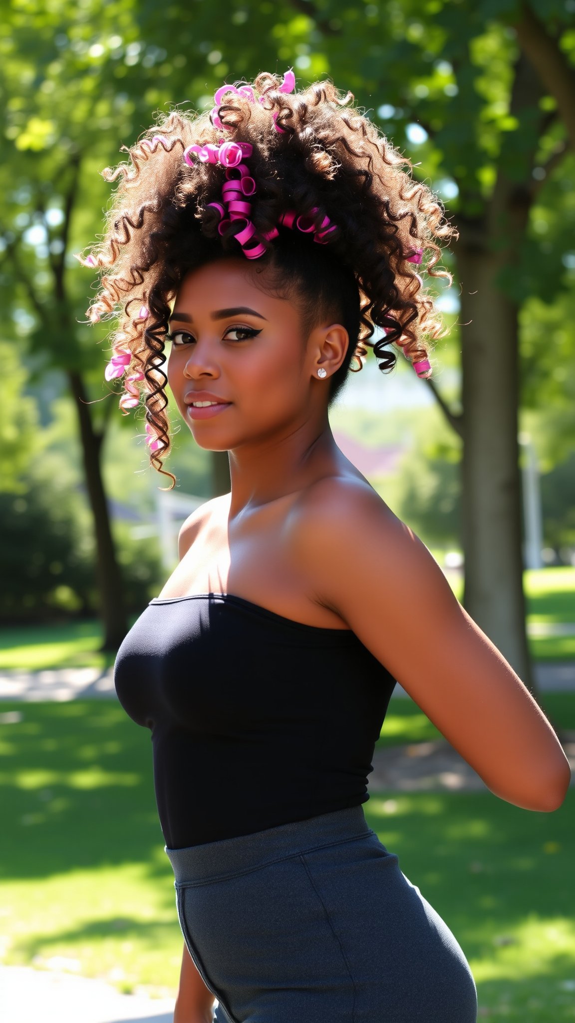 3 curly ponytail 4 3. Curly Ponytail