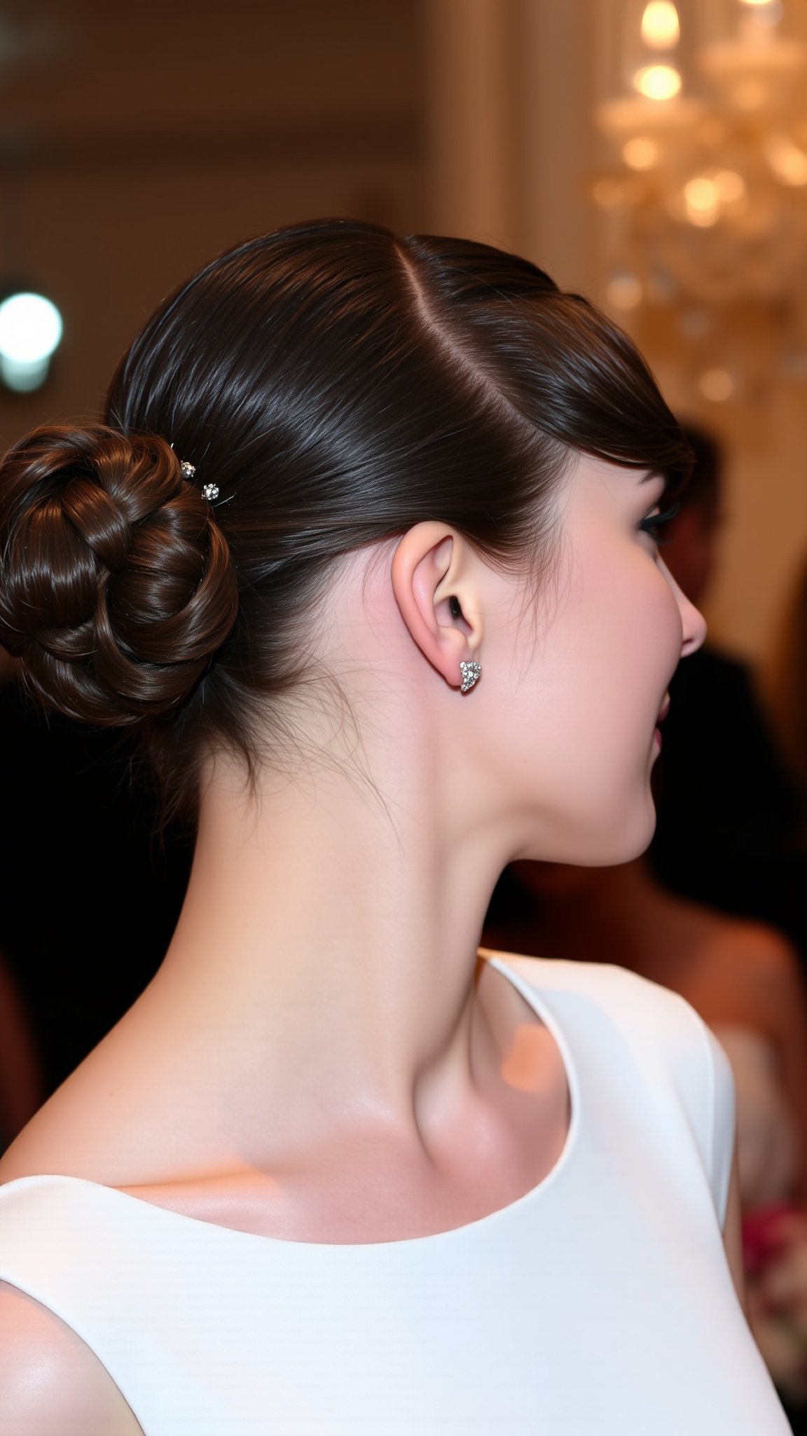 3. Elegant Chignon Bun