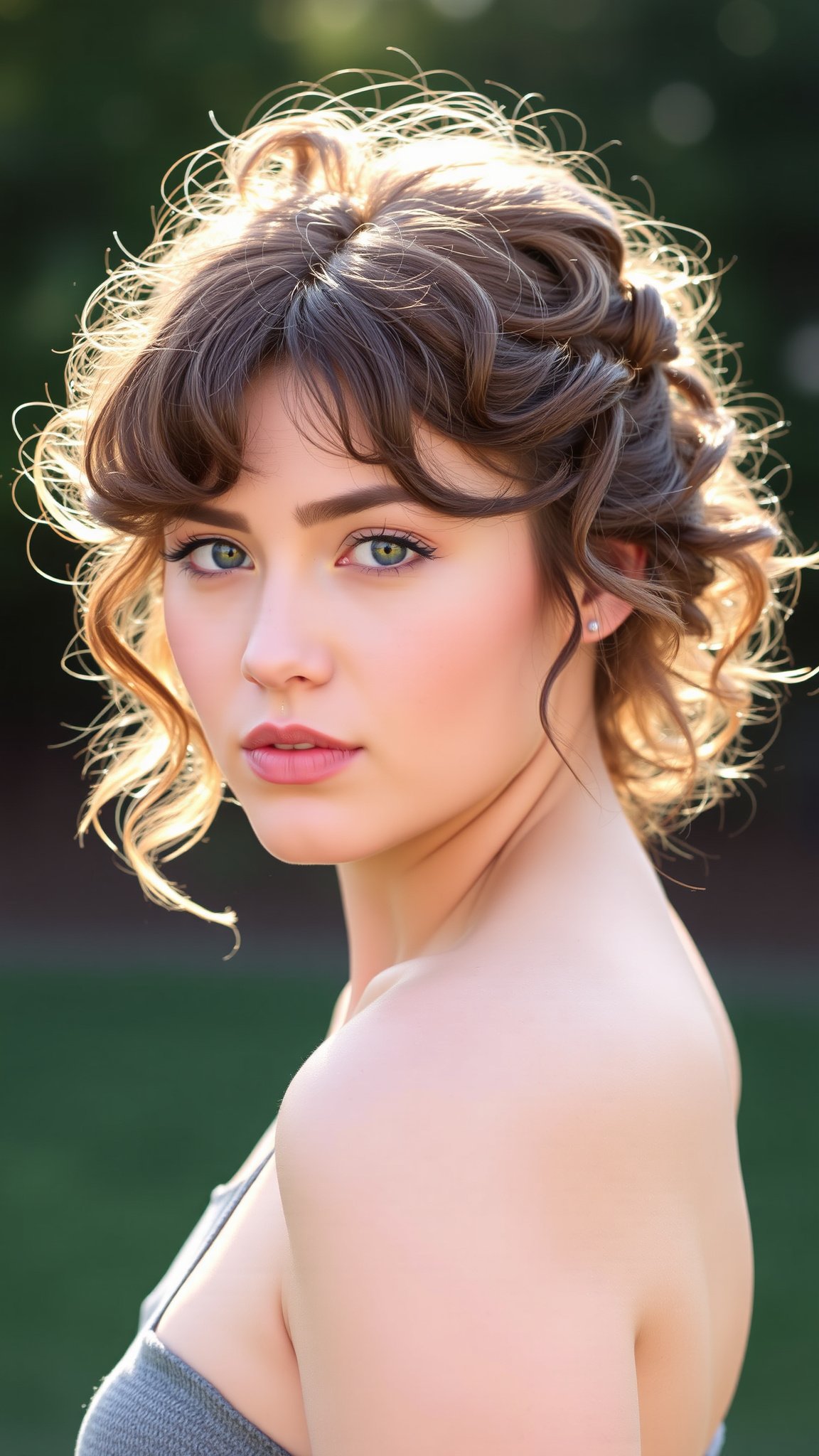 3. Half-Up Curly Hairstyle