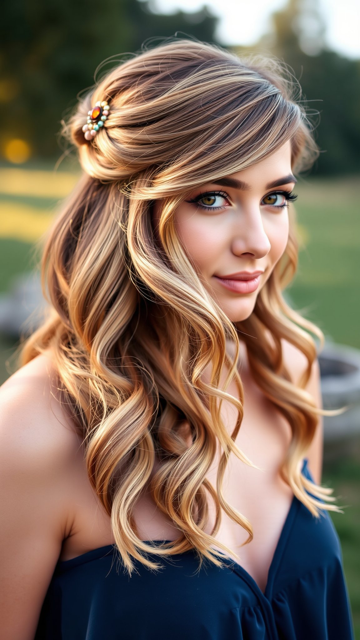 3 half up half down 11 3. Half-Up Half-Down