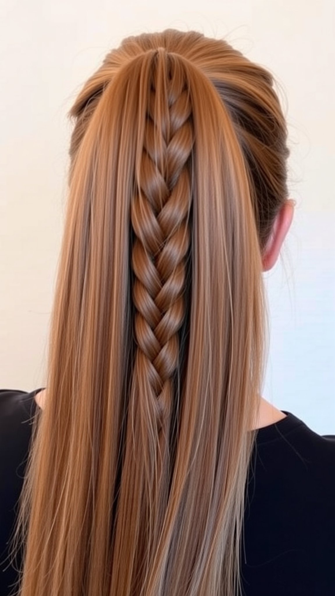 3. Simple Braided Ponytail