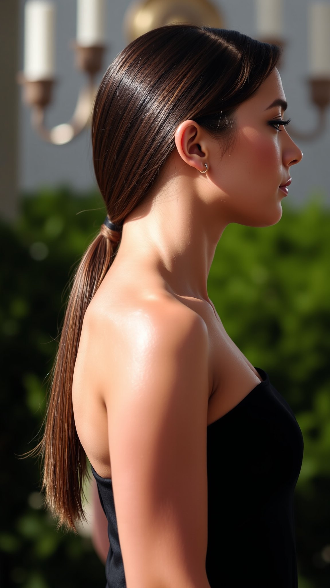 3. Sleek Low Ponytail