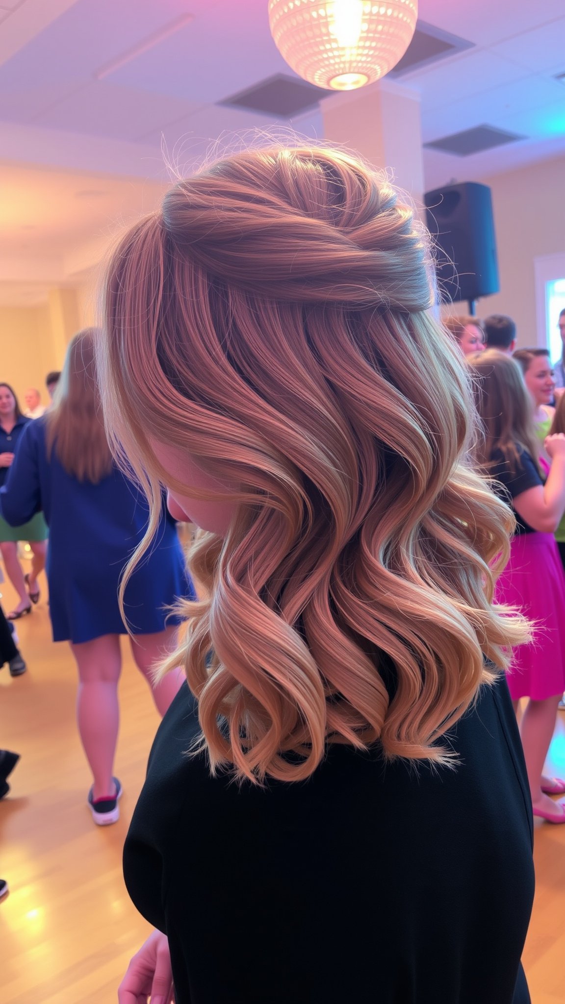 3. Textured Half-Up, Half-Down