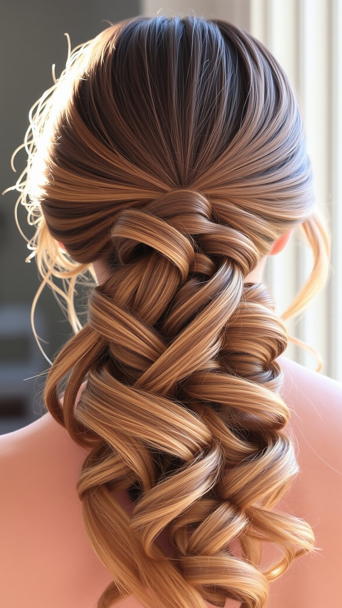 4. Curly Low Ponytail