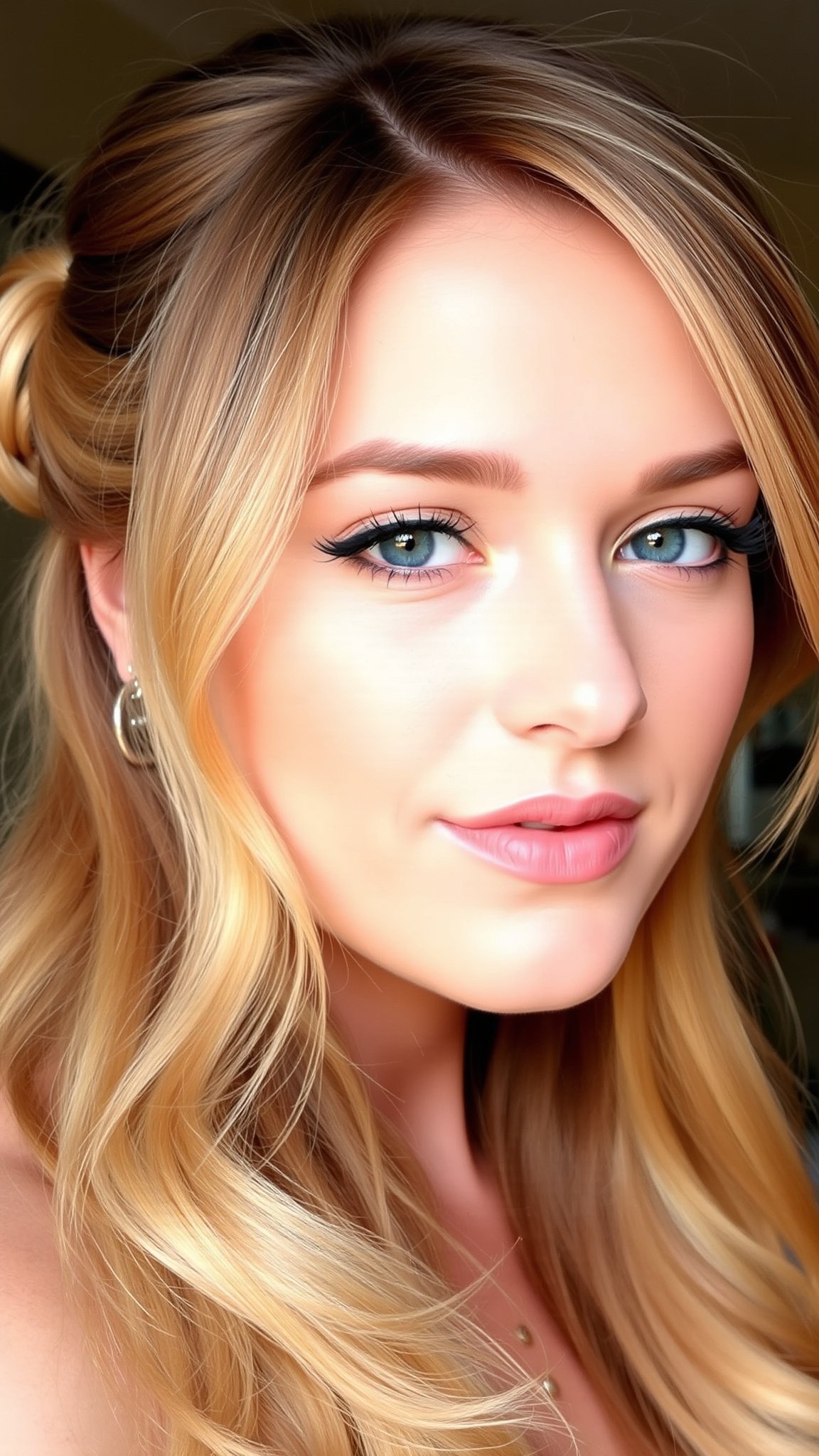 4. Half-Up Half-Down Bun