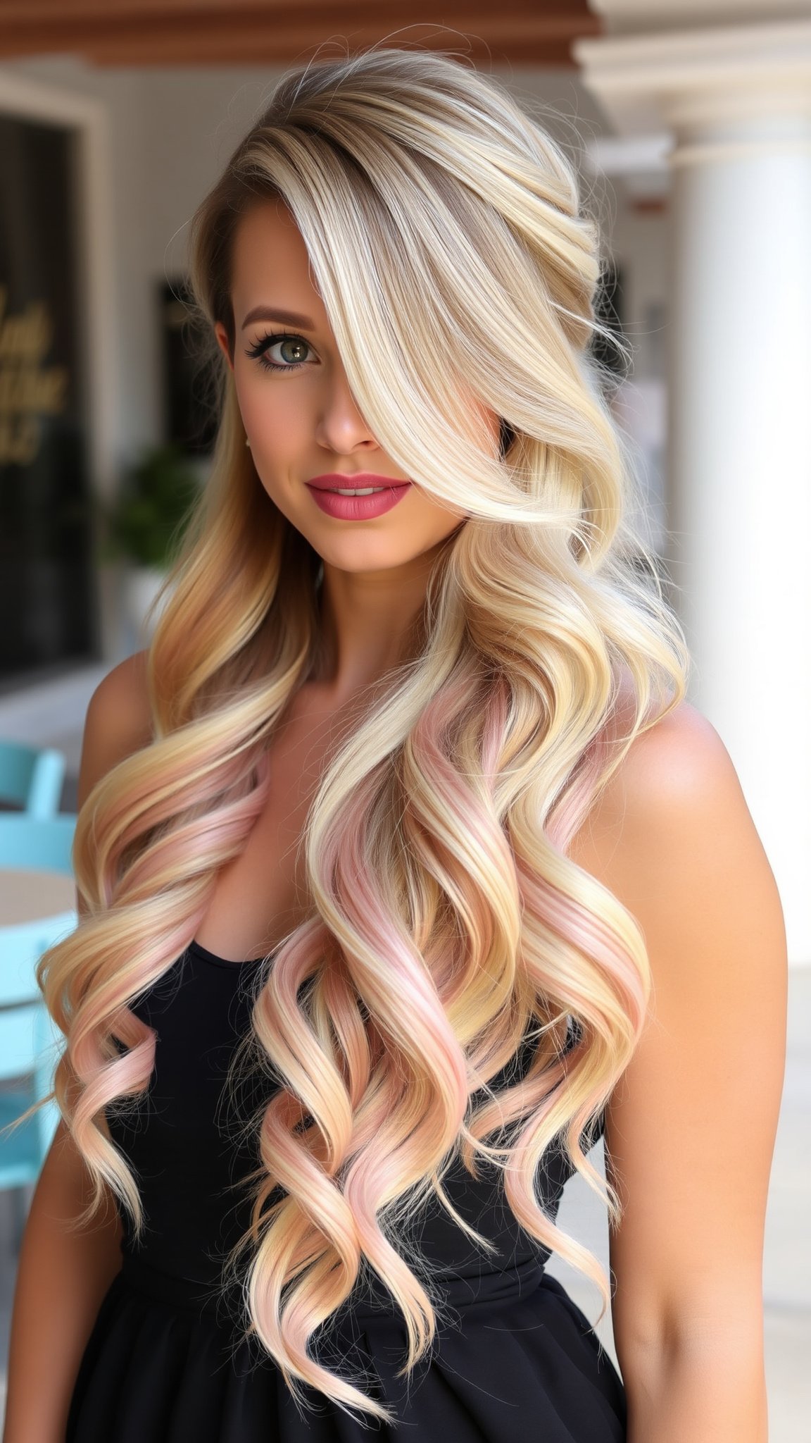 4. Textured Half-Up, Half-Down