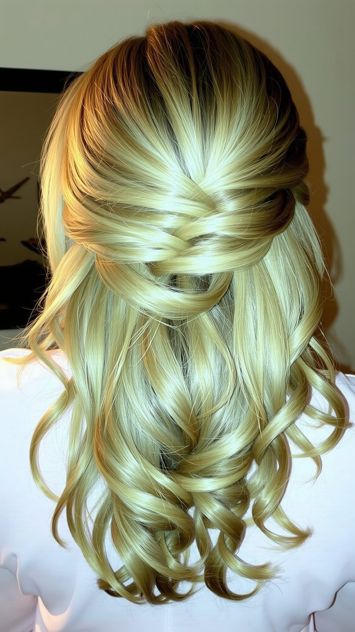 4. Twisted Half-Updo