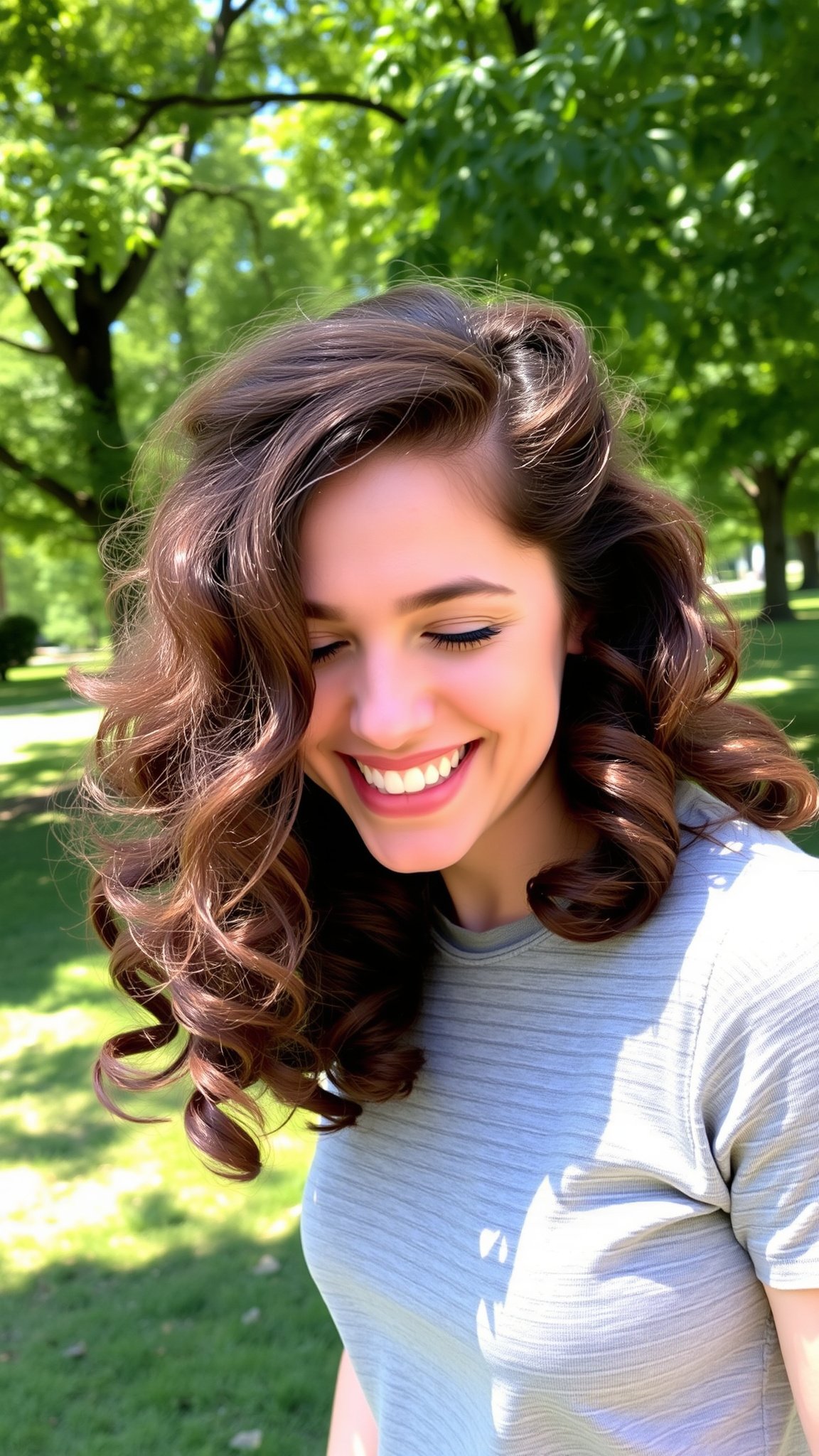 5. Curly Half-Up, Half-Down