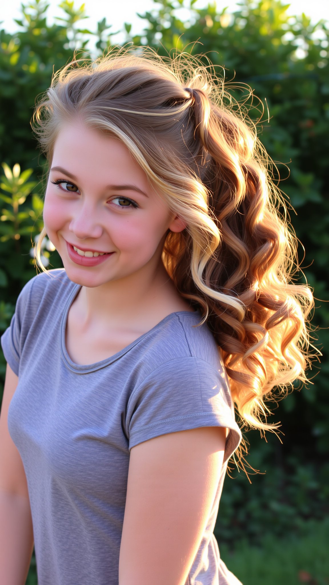 5. Curly Side Ponytail