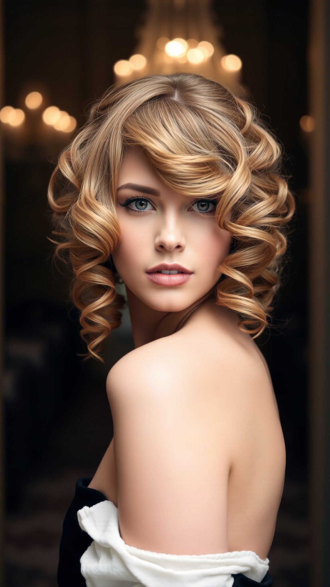 5 half up curly hairstyle 1 5. Half-Up Curly Hairstyle