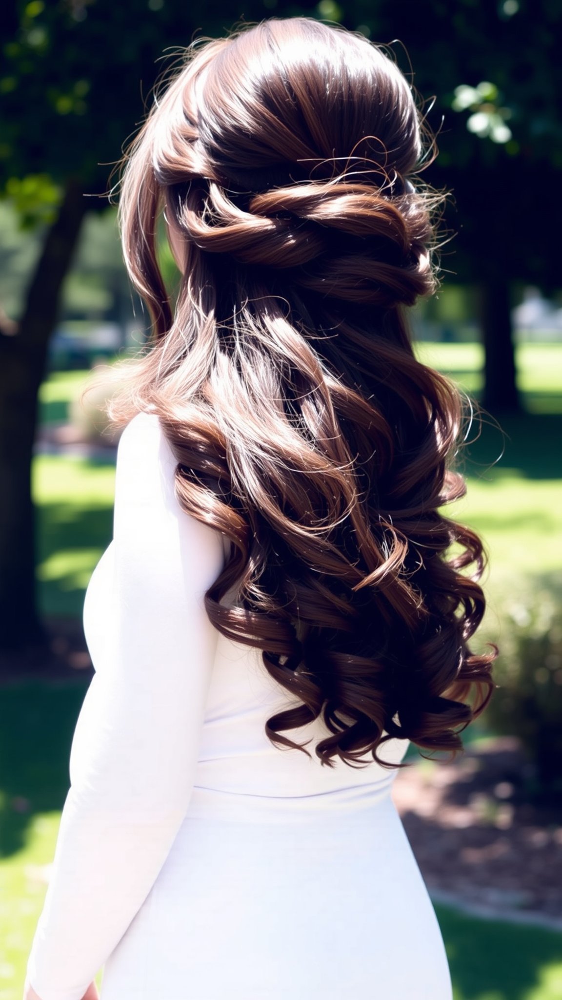 5. Half-Up Curly Hairstyle