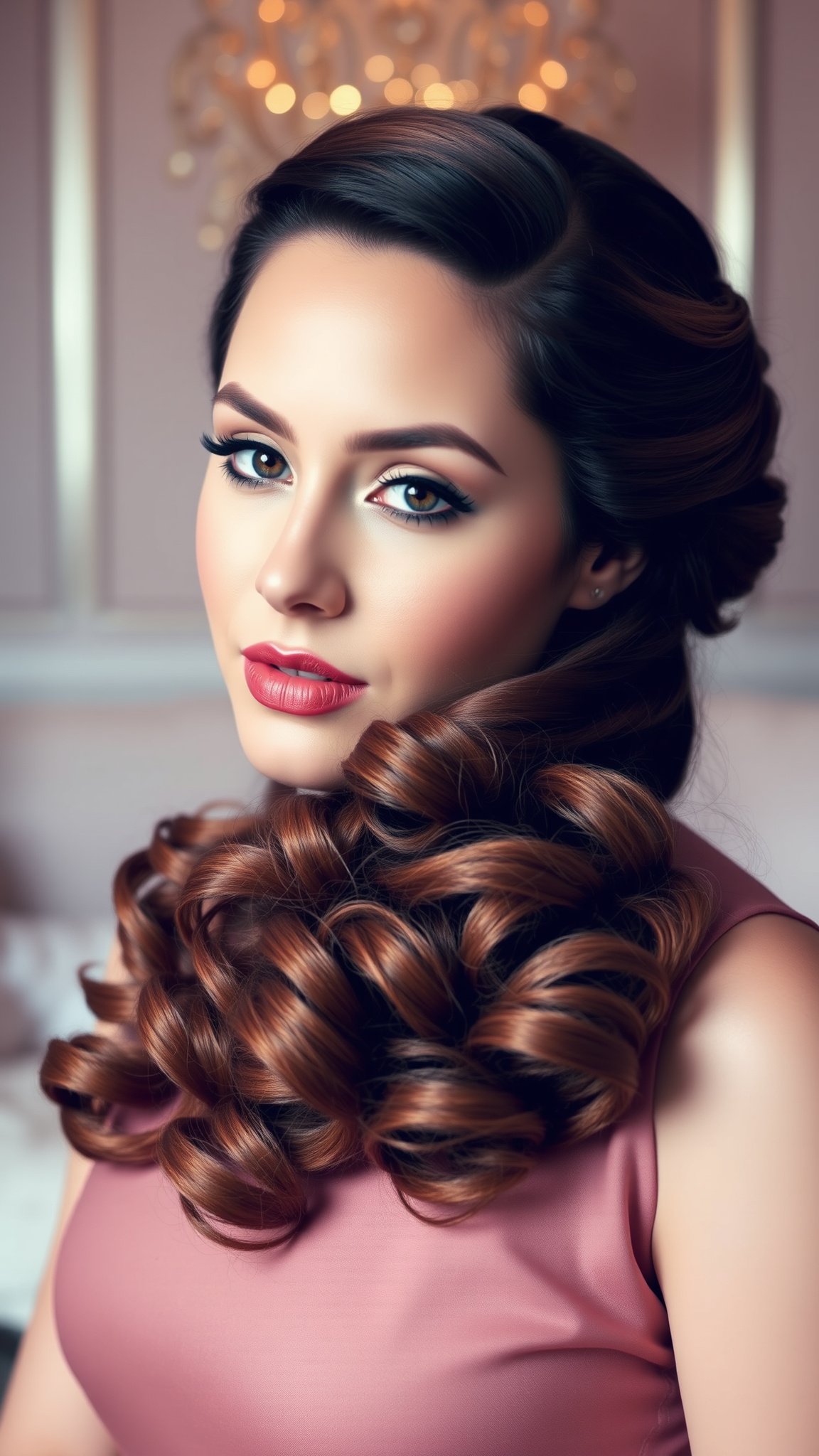 5. Half-Up Curly Style