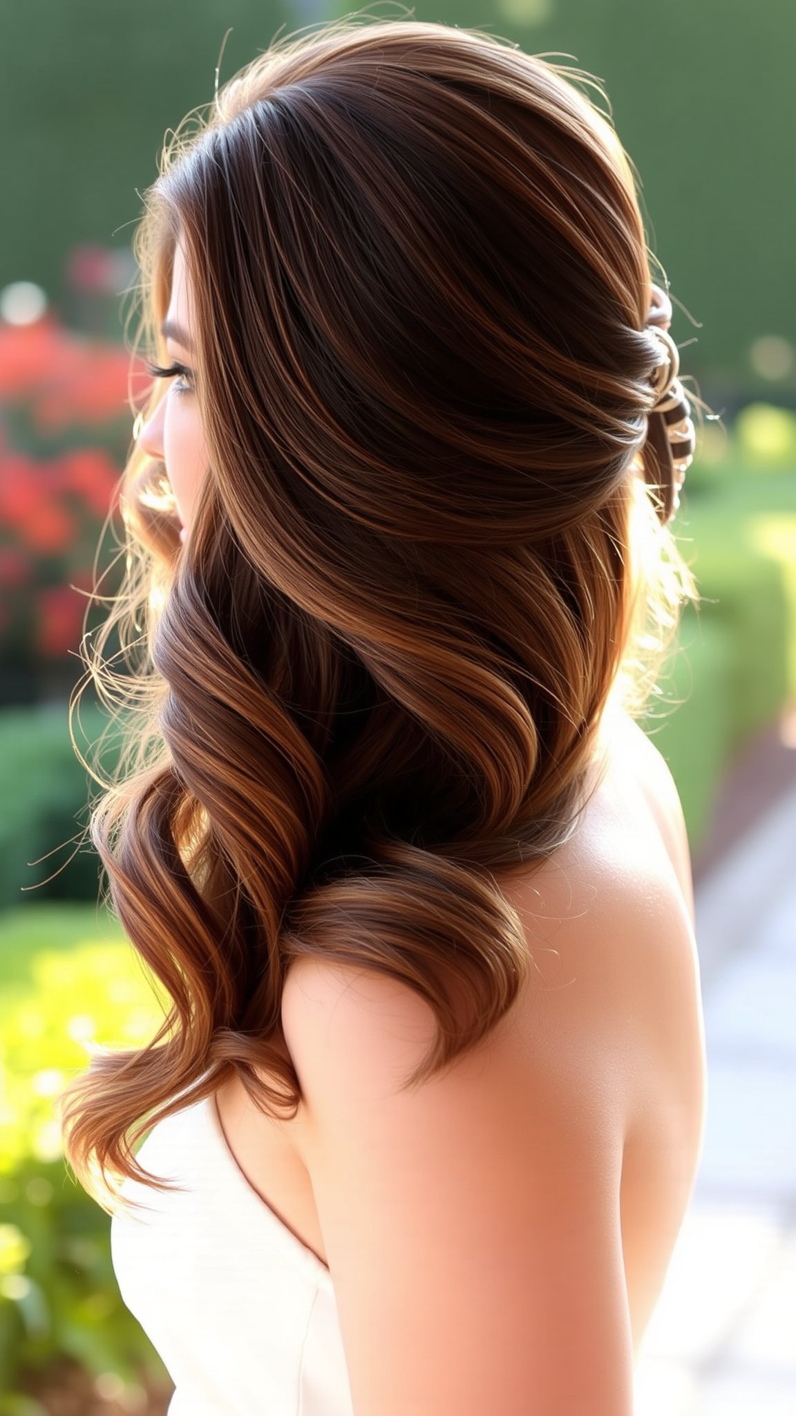 5 half up half down 7 5. Half-Up Half-Down