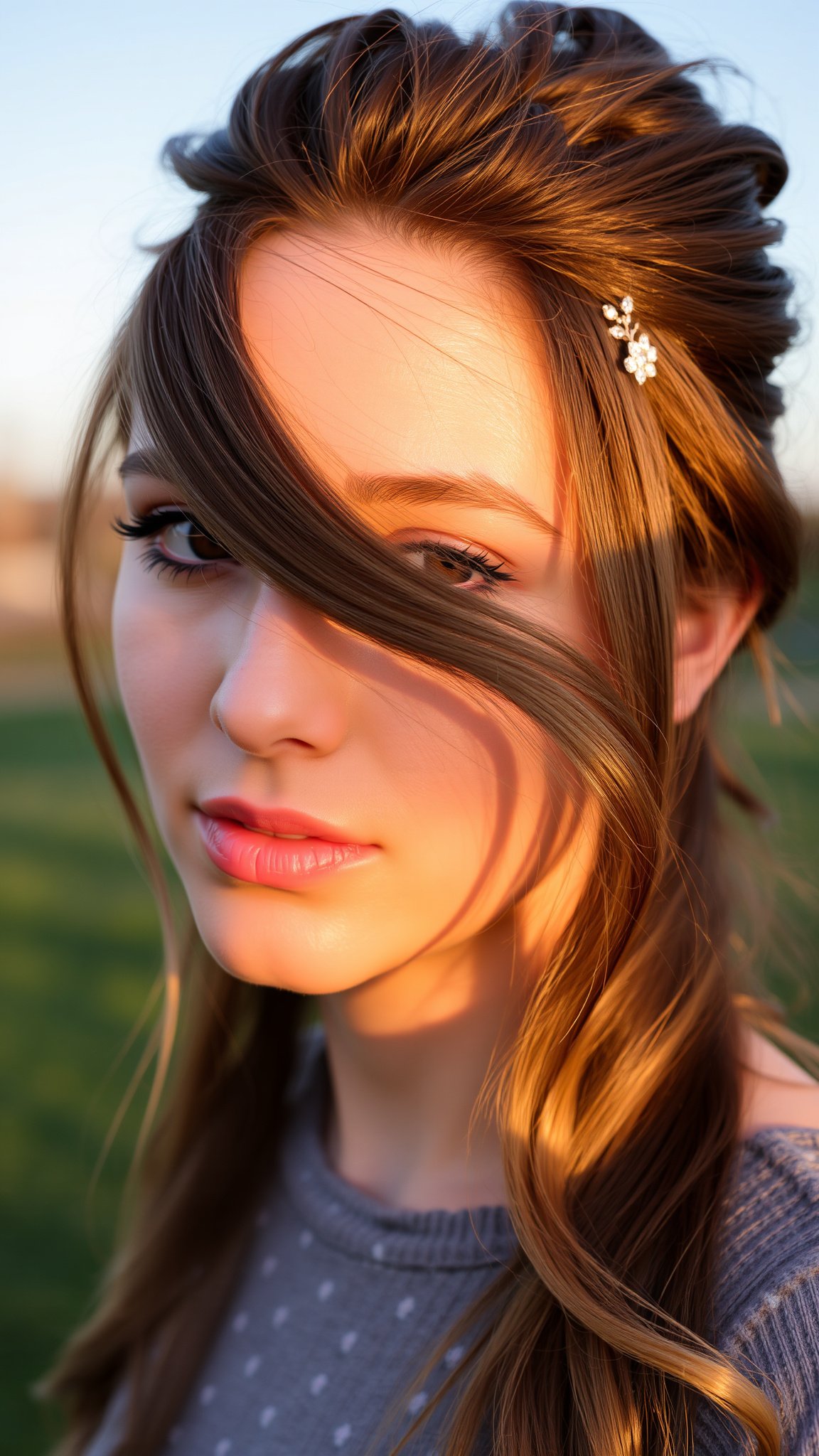 5 half up half down 8 5. Half-Up, Half-Down