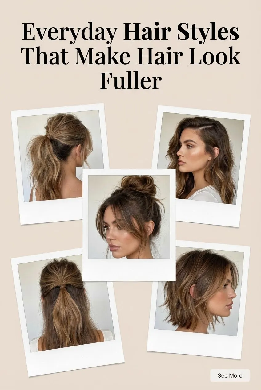 Everyday Hair Styles That Make Hair Look Fuller