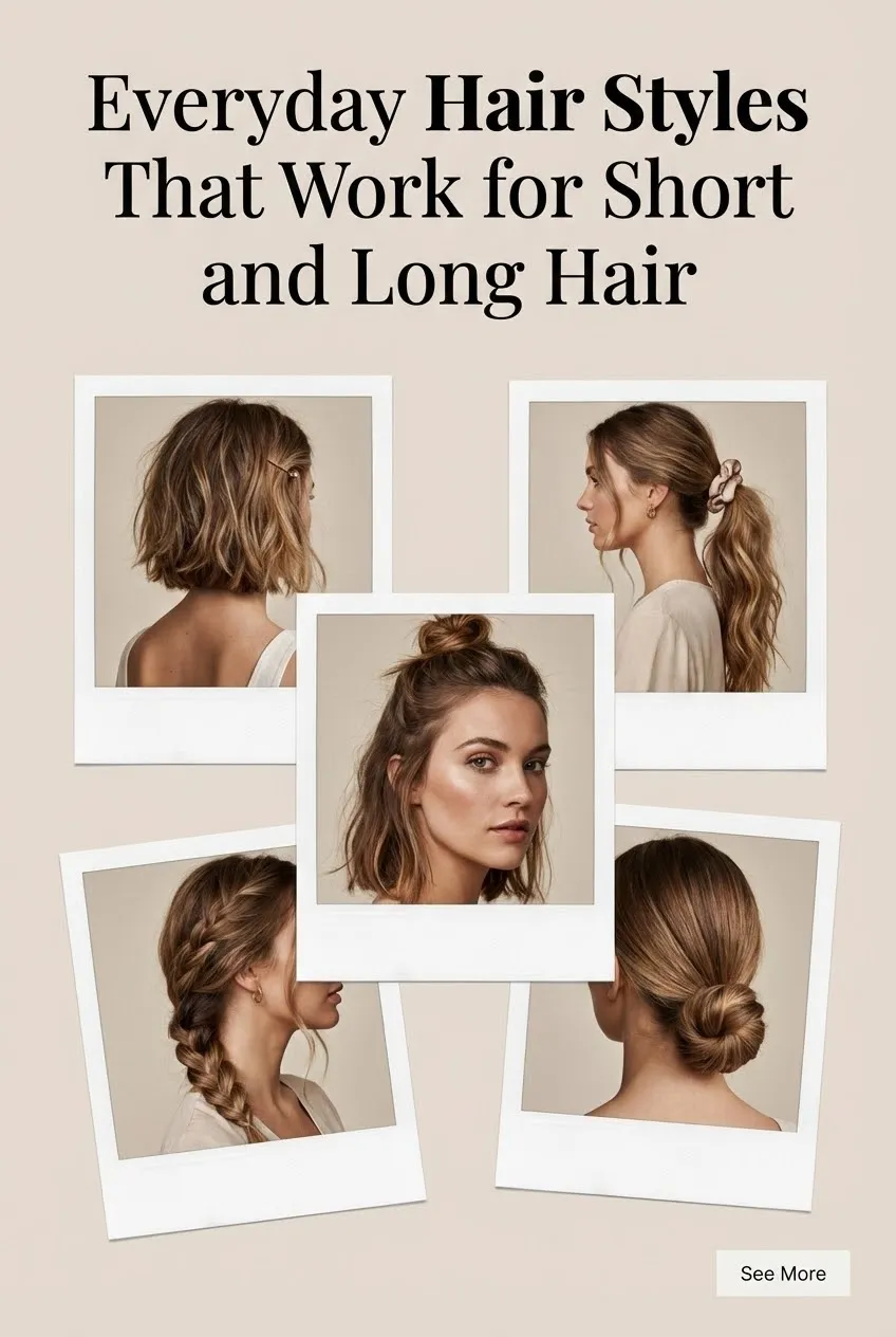 Everyday Hair Styles That Work for Short and Long Hair