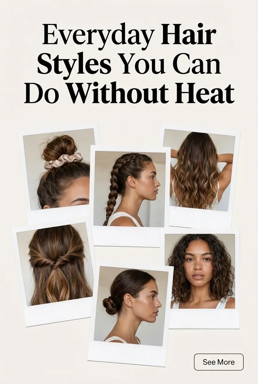 Everyday Hair Styles You Can Do Without Heat