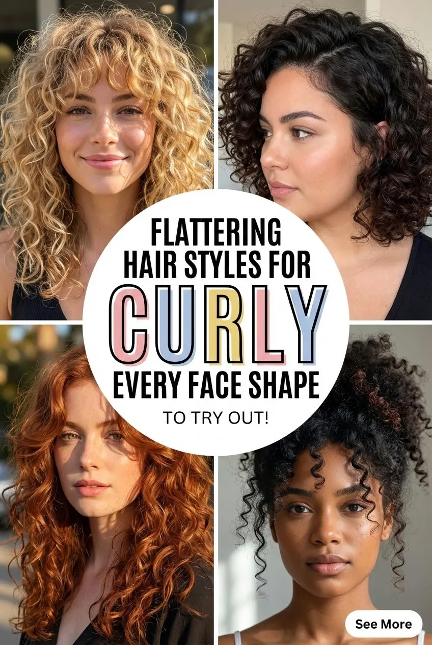 Flattering Curly Hair Styles for Every Face Shape