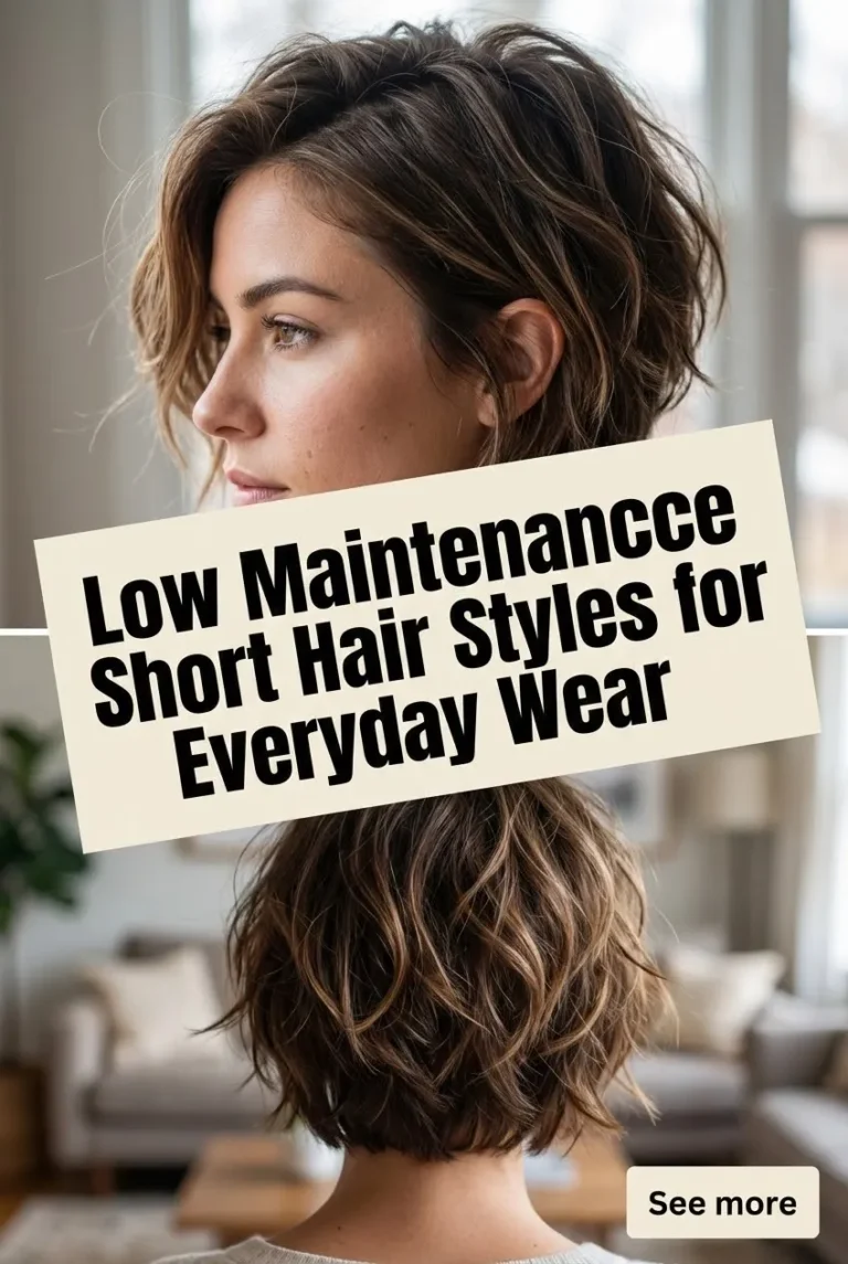 Low Maintenance Short Hair Styles for Everyday Wear