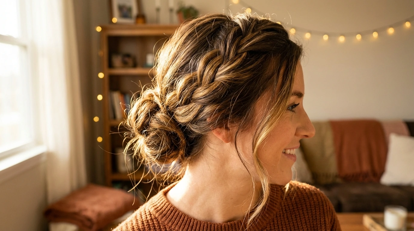Messy Braided Updo