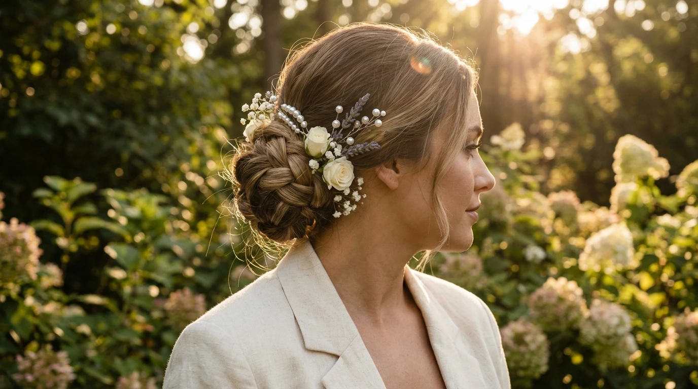 Low Chignon with Accessories