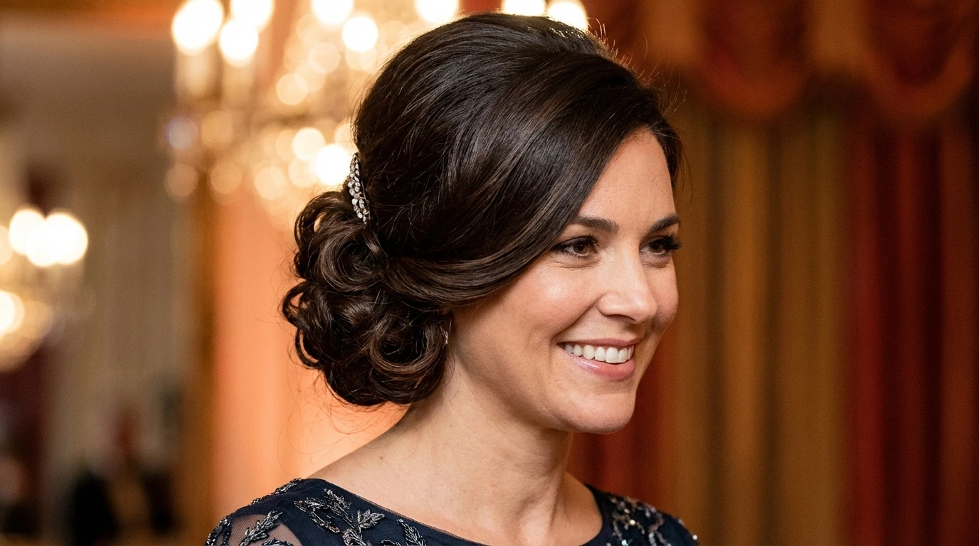 Low Chignon with Volume